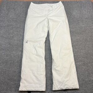 Spyder Snow Pants Womens 12 White Insulated Ski Snowboard Woven Warm Outdoor